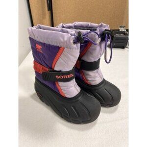 Youth Sorel Flurry Boots Size 12 Purple Pink Insulated Felt Lined  Waterproof